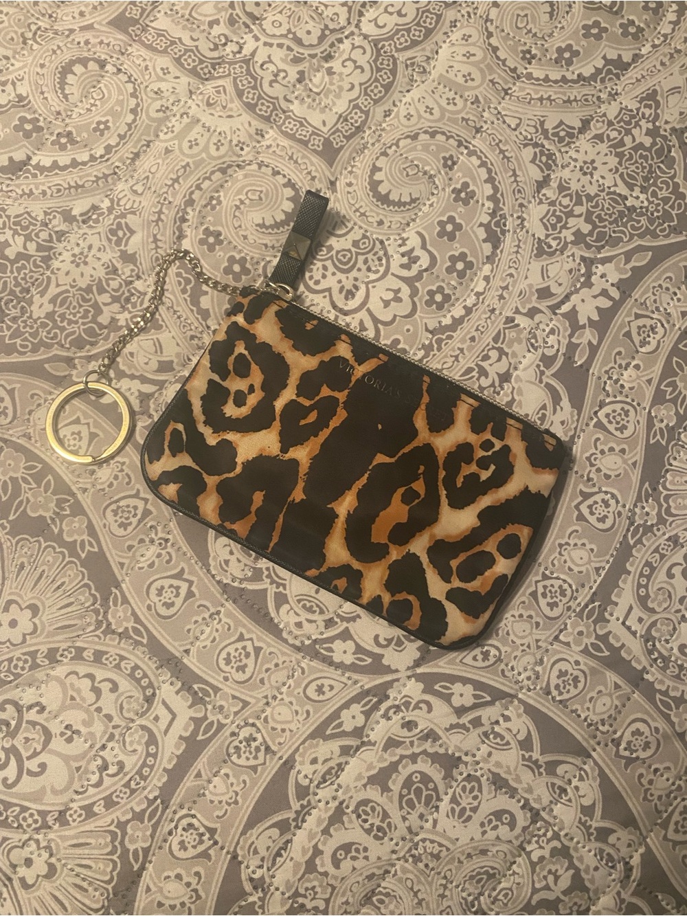 Victoria’s Secret Leopard Print Wristlet Pouch - Brown/Black